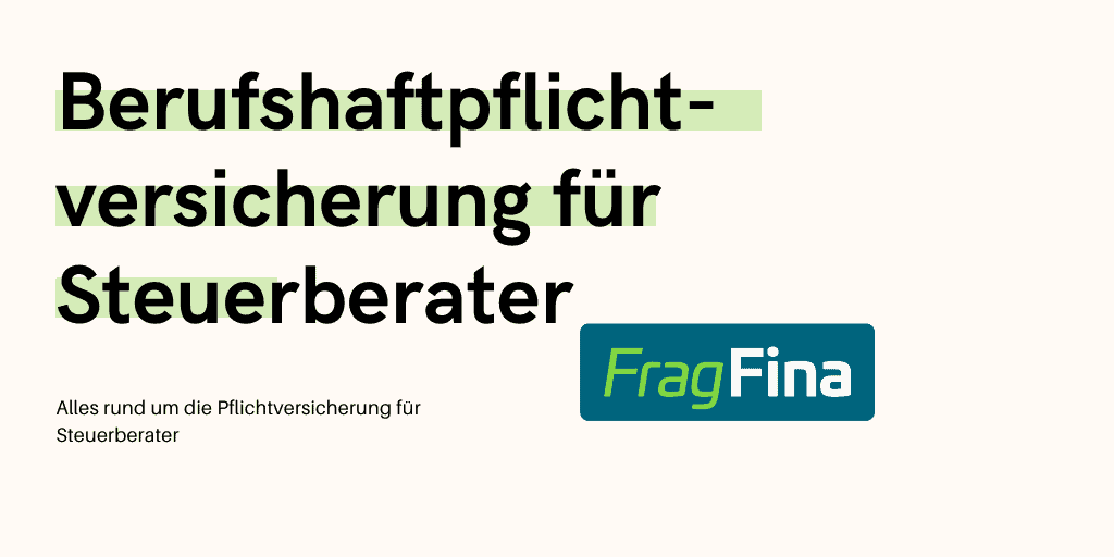 Pflichtversicherung Berufshaftpflicht für Steuerberater