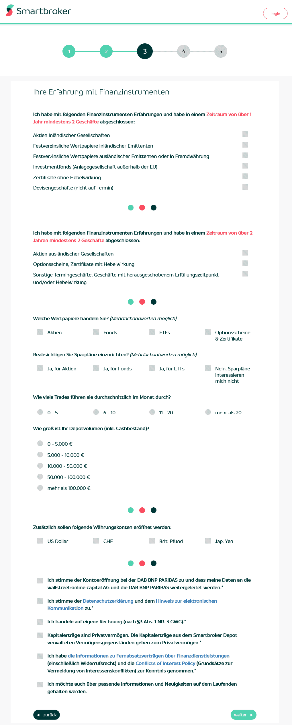 Depot eröffnen Schritt für Schritt 3