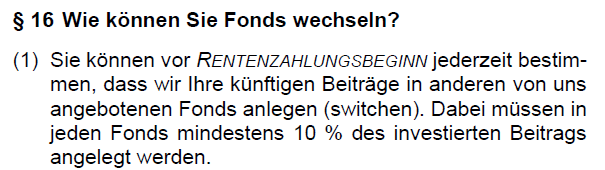 Fondsauswahl ETF-Nettopolice 1